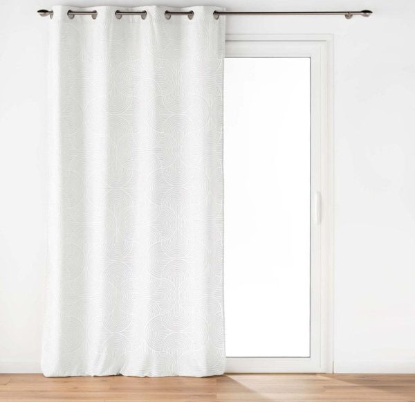 Bílý sametový závěs 135x260 cm Eva – douceur d'intérieur