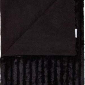 Černá deka z mikroplyše 130x170 cm Cosy Ribbed – Catherine Lansfield