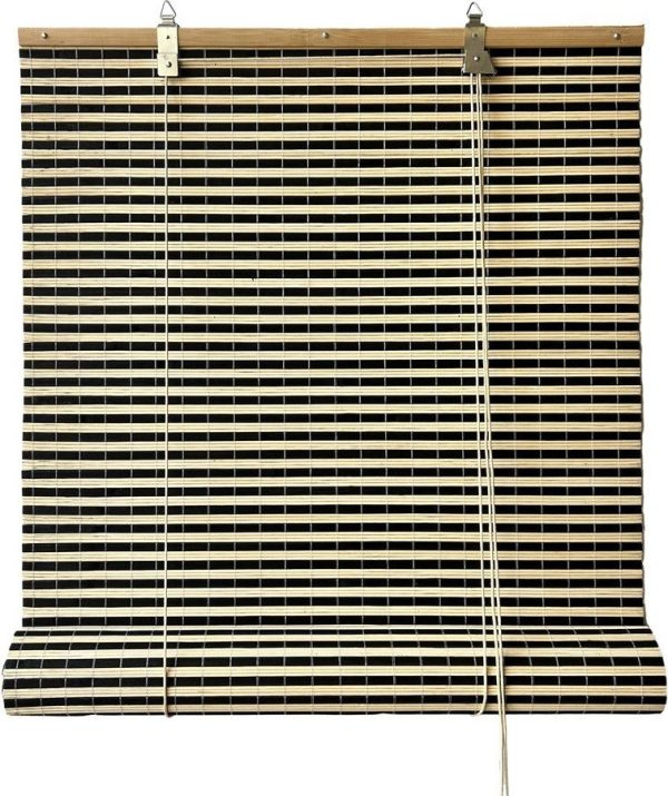 Černá/v přírodní barvě bambusová roleta 150x160 cm Vela – Gardinia