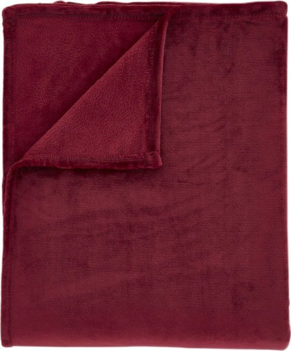 Červená deka z mikroplyše 130x170 cm Raschel Velvet – Catherine Lansfield
