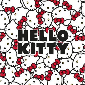 Červená/bílá bavlněná dětská osuška 70x140 cm Hello Kitty – Jerry Fabrics