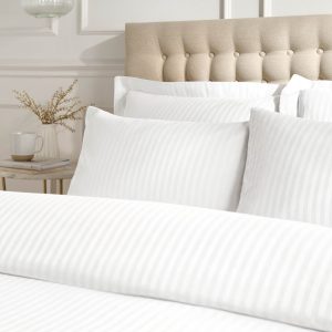 Damaškové povlaky na polštáře v sadě 2 ks 75x50 cm Satin Stripe – Catherine Lansfield