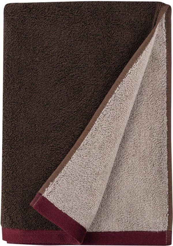 Hnědý froté ručník z Bio bavlny 50x90 cm Soft – Mette Ditmer Denmark