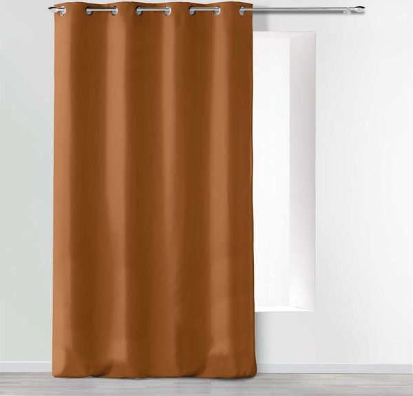 Hnědý závěs z mikrovlákna 140x260 cm Absolu – douceur d'intérieur
