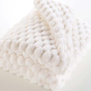 Krémová deka z mikroplyše 180x220 cm Frosty – douceur d'intérieur