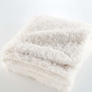 Krémová deka z umělé kožešiny 220x240 cm Mouton – douceur d'intérieur