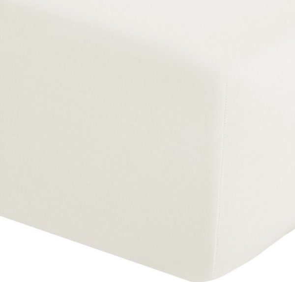 Krémové napínací perkálové prostěradlo 135x190 cm Easy Iron Percale – Catherine Lansfield