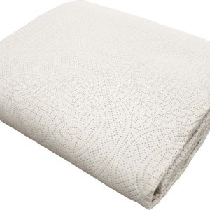 Krémový set přehozu a povlaku na polštář z mikrovlákna 240x260 cm Romane – douceur d'intérieur