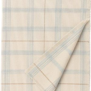 Krémový/šalvějově zelený bavlněný dětský přehoz 140x200 cm Tartan Blue Sage – Lorena Canals