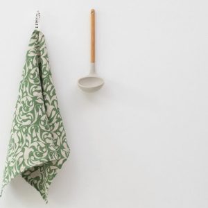 Lněná utěrka 45x65 cm Evergreen Damask – Linen Tales