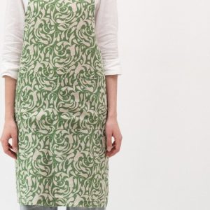 Lněná zástěra Evergreen Damask – Linen Tales