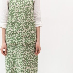 Lněná zástěra Evergreen Damask – Linen Tales
