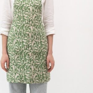 Lněná zástěra Evergreen Damask – Linen Tales