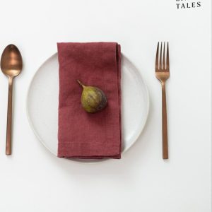 Lněné ubrousky v sadě 2 ks 40x40 cm Marsala – Linen Tales