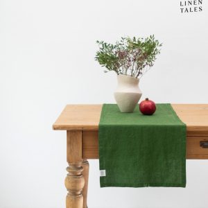 Lněný běhoun na stůl 40x200 cm True Green – Linen Tales