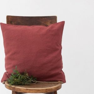 Lněný povlak na polštář 45x45 cm Marsala – Linen Tales
