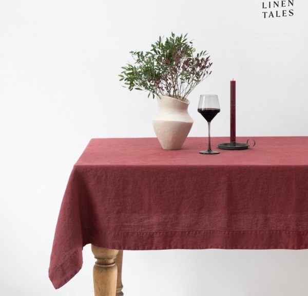 Lněný ubrus 140x140 cm Marsala – Linen Tales