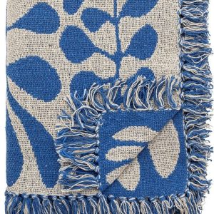 Modrá deka 130x160 cm Nevine – Bloomingville