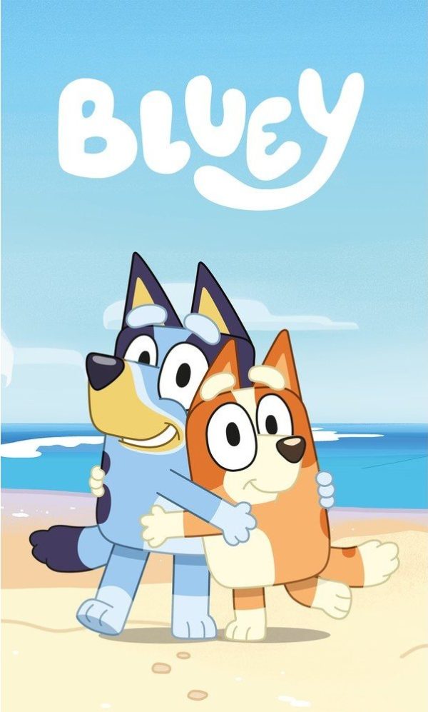 Modrá fleecová dětská deka 100x150 cm Bluey – Jerry Fabrics