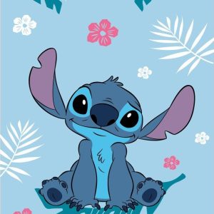 Modrá fleecová dětská deka 100x150 cm Lilo a Stitch "Blue" – Jerry Fabrics