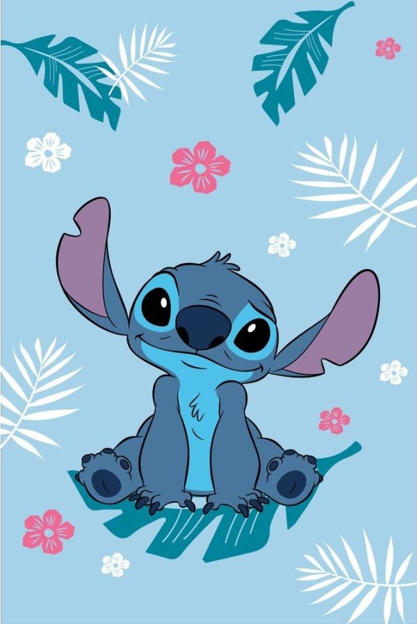 Modrá fleecová dětská deka 100x150 cm Lilo a Stitch "Blue" – Jerry Fabrics