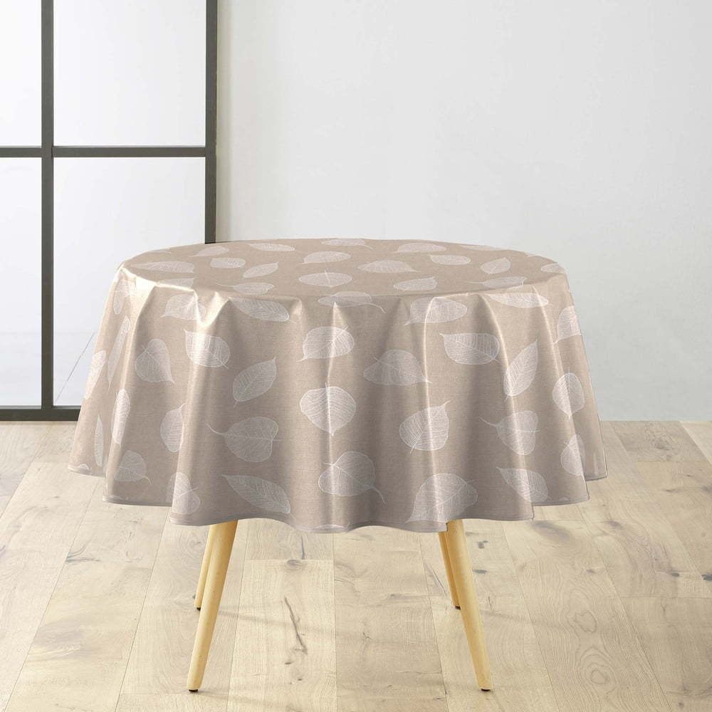 Omyvatelný ubrus ø 160 cm Feuillys – douceur d'intérieur
