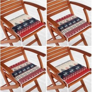 Podsedáky v sadě 4 ks s vánočním motivem 40x40 cm Christmas Sweater – Mila Home