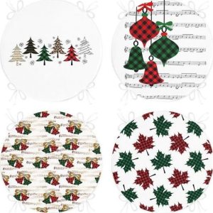 Podsedáky v sadě 4 ks s vánočním motivem ø 40 cm Tartan – Mila Home