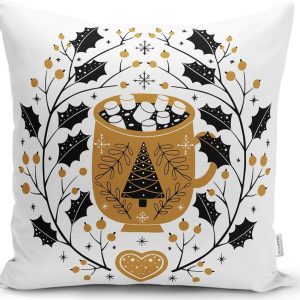 Povlak na polštář s vánočním motivem 43x43 cm Golden Illustration – Mila Home