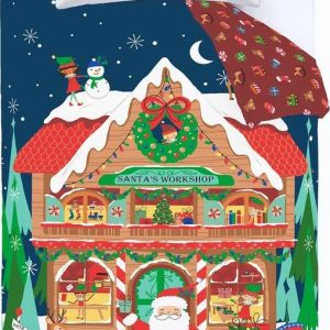 Povlečení na dvoulůžko 200x200 cm Santa's Workshop – Catherine Lansfield