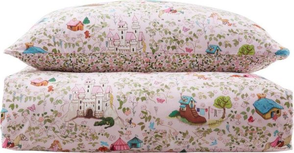 Růžové bavlněné dětské povlečení na dvoulůžko 200x200 cm Fairytale – Belle & Boo