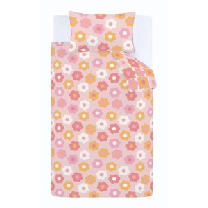 Růžové dětské povlečení na dvoulůžko 200x200 cm Retro Daisy – Catherine Lansfield