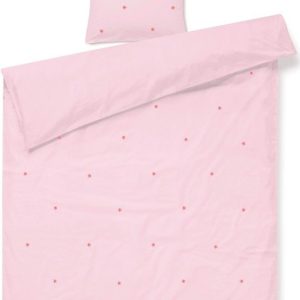 Růžové povlečení na jednolůžko z bavlněného perkálu 140x200 cm Daisy – JUNA