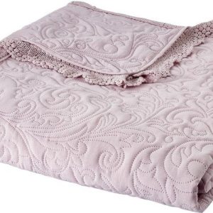 Růžový prošívaný přehoz 220x230 cm Bridgerton Silhouette Floral Lace – Catherine Lansfield