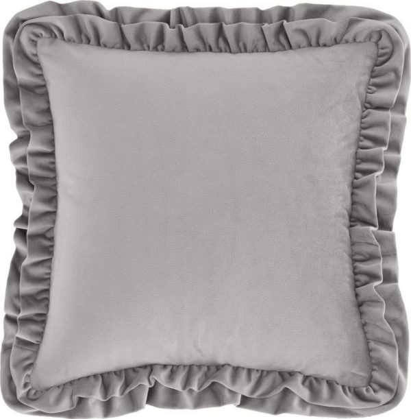 Sametový dekorační polštář 43x43 cm Velvet Double Frill – Catherine Lansfield