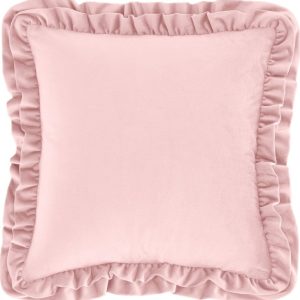 Sametový dekorační polštář 43x43 cm Velvet Double Frill – Catherine Lansfield