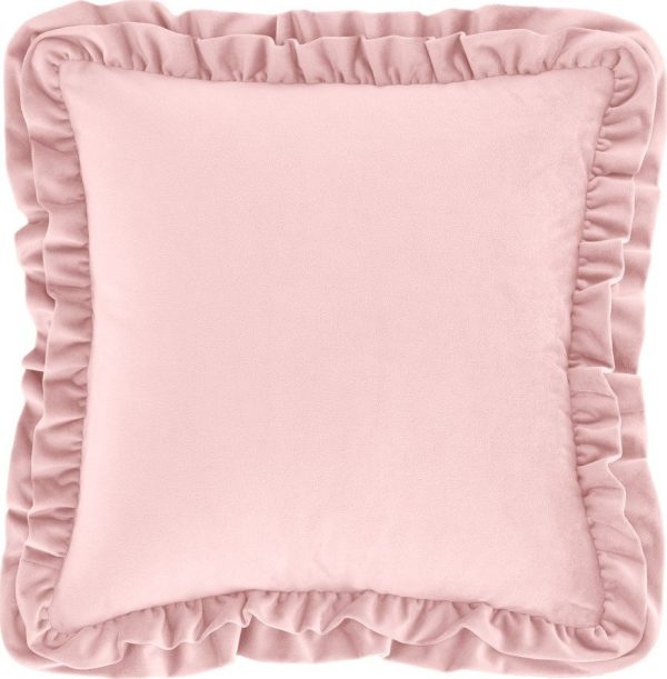 Sametový dekorační polštář 43x43 cm Velvet Double Frill – Catherine Lansfield