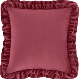 Sametový dekorační polštář 43x43 cm Velvet Double Frill – Catherine Lansfield