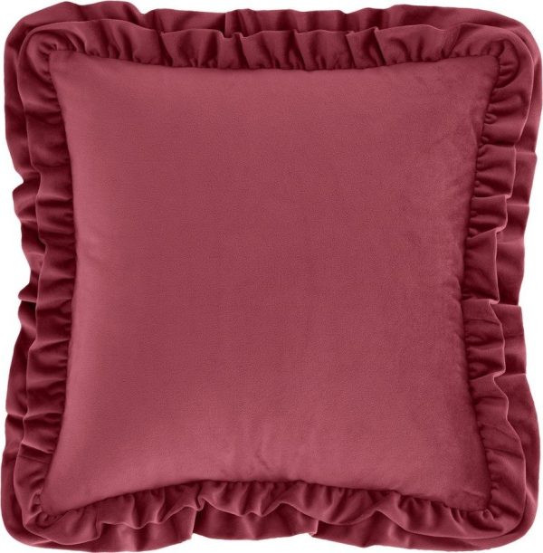 Sametový dekorační polštář 43x43 cm Velvet Double Frill – Catherine Lansfield