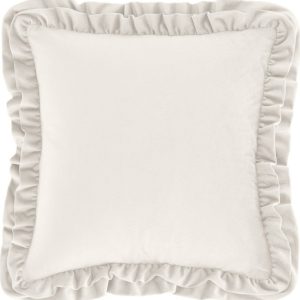 Sametový dekorační polštář 43x43 cm Velvet Double Frill – Catherine Lansfield