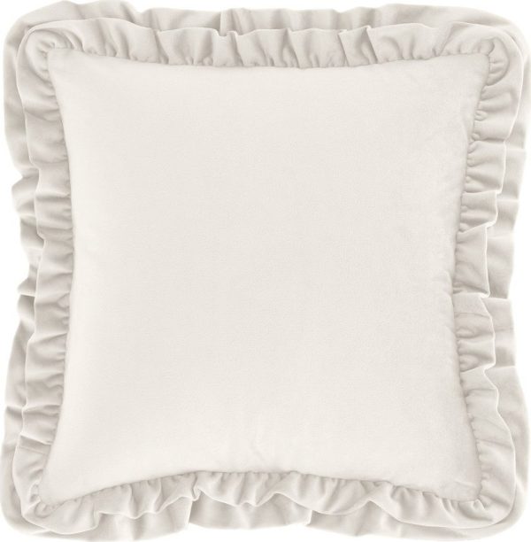 Sametový dekorační polštář 43x43 cm Velvet Double Frill – Catherine Lansfield