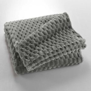 Šedá deka z mikroflanelu 125x150 cm Mini Frosty – douceur d'intérieur