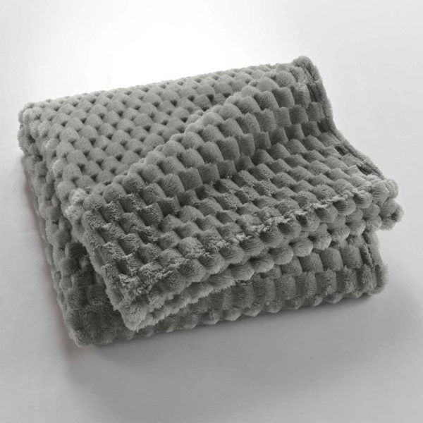 Šedá deka z mikroflanelu 125x150 cm Mini Frosty – douceur d'intérieur