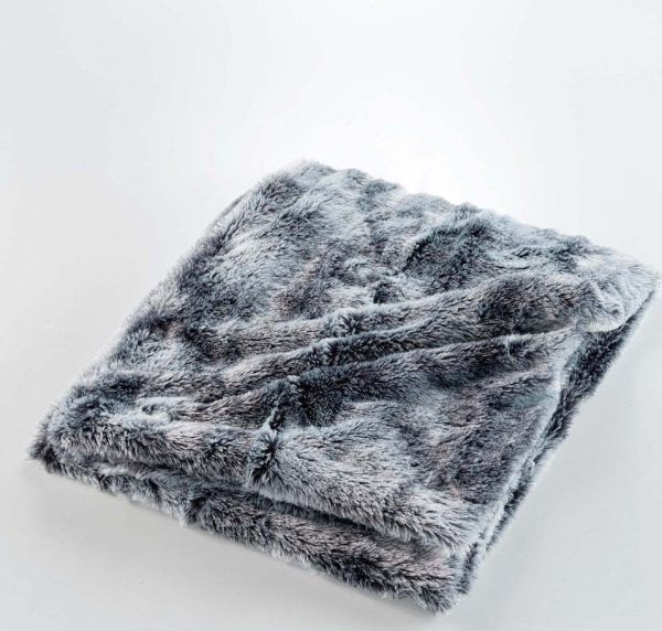 Šedá deka z umělé kožešiny 180x220 cm Antartic – douceur d'intérieur