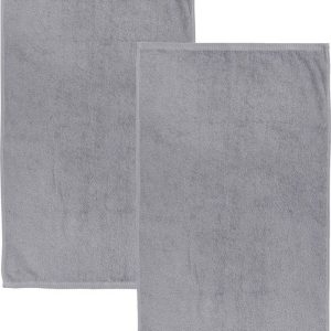 Šedé rychleschnoucí/froté bavlněné osušky v sadě 2 ks 90x140 cm Quick Dry – Catherine Lansfield