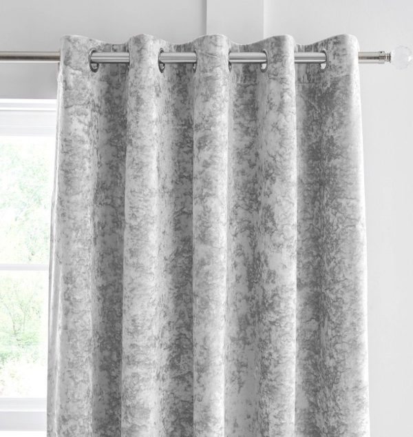Šedé závěsy v sadě 2 ks 168x137 cm Crushed Velvet – Catherine Lansfield