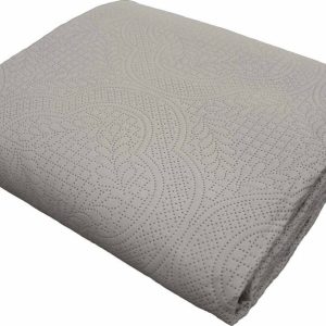 Šedý set přehozu a povlaku na polštář z mikrovlákna 240x260 cm Romane – douceur d'intérieur