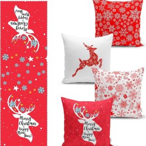 Set povlaků na polštář a běhounu 5 ks Snowflakes – Mila Home