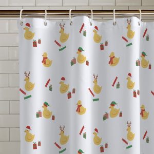 Sprchový závěs 180x180 cm Christmas Quacker – Catherine Lansfield