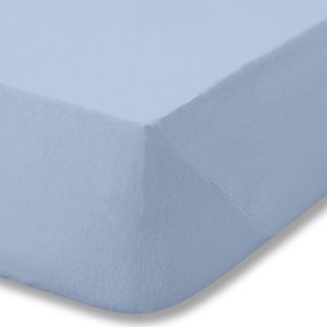 Světle modré napínací flanelové prostěradlo 90x190 cm Brushed – Catherine Lansfield